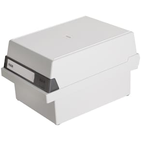 Karteikasten HAN lichtgrau, DIN A6 quer, 800 Karten, 1 Stütz­p­la