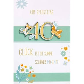 Geburtstagskarte BSB, Zahl 40