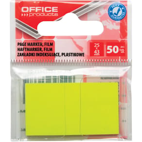 Indextabs, 25 x 43 mm, ophangzakje van 50 tabs, geel