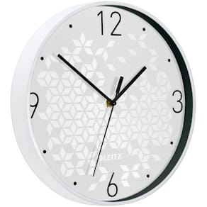 Wanduhr Leitz WOW, Quarz, Ø29 cm, weiß
