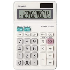 SHARP Bordregner EL-320W, 12-digit