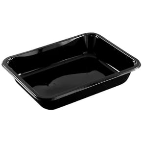 Plastbakke Færch 1-rums 1235 ml, sort PET 227x178x43 mm, 416 stk