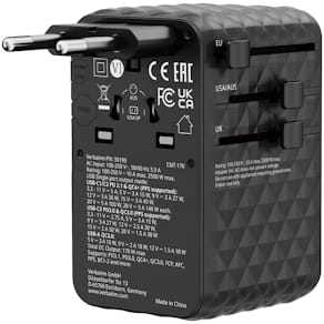VERBATIM 170W Universal Travel Adapter Black
