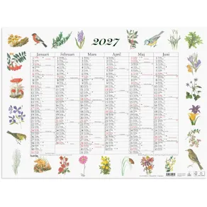 Väggkalender Stora Naturalmanackan 2027