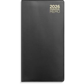 Lommekalender GRIEG Memo 2026 plast sort