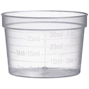 Medicinbägare Frukost Transparent, bred, 30ml, 50/fp