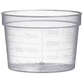 Medicinbägare Frukost Transparent, bred, 30ml, 50/fp