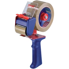 Handabroller tesa Economy, 50 mm, 66 m, rot/blau