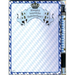 Notizblock Noname, A6, 50 Blatt, mit Kugelschreiber