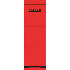 Ordnerrückenschild Falken, 10 St., kurz/breit, rot