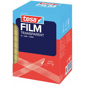 Klebefilm tesa tesafilm, 10 Rollen, 15 mm, 66 m, transparent