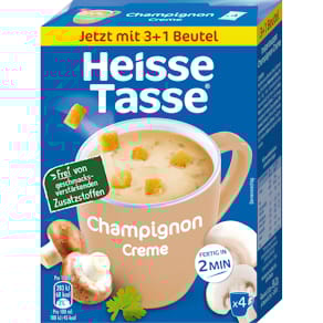 Instantsuppe HEISSE TASSE Champignoncreme, 4 x 14 g (für 600 ml)