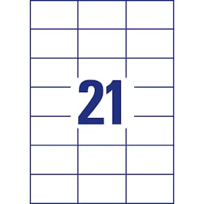 Universaletiketten Avery Zweckform, 70 x 42,3 mm, weiß