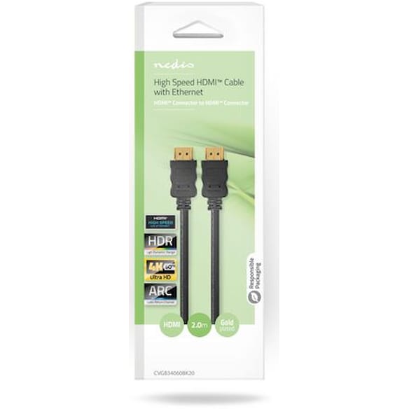 Kabel NEDIS HDMI M/M 4K/60HZ 2m sort