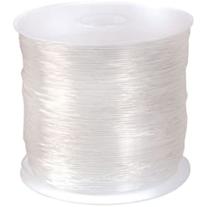 Pärltråd Elastisk, transparent polyester, 0,6mm x 50m