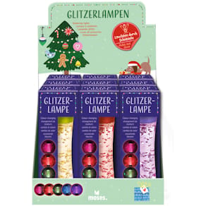 Glitzerlampe moses. Verlag, LED mit Farbwechsel, sortiert