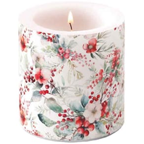 Weihnachtskerze AMBIENTE Winterbeeren, 9 cm