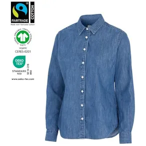 Skjorta COTTOVER Denim dam GOTS 44
