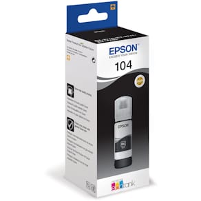 Inktfles Epson 104, zwart, 4.500 pagina’s, OEM C13T00P140