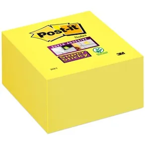 Post-It Kub Supersticky Gul, 76x76mm, 350bl