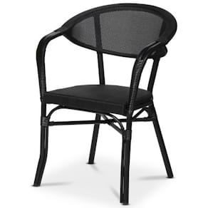 Stol karm MONACO Texteline svart