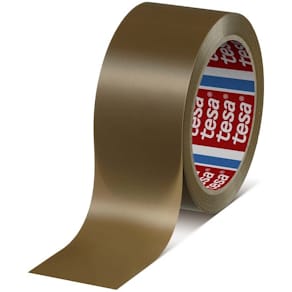 Pakketape tesa 4120 50mm x 66m, stille, brun, 76mm kerne, 1 rl