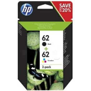 Tintenpatronen-Set HP Nr. 62 Value Pack, schwarz/3-farbig