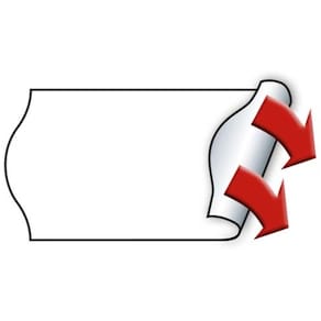 Prisetiketter METO 26x12 mm, hvid, pk. á 6 stk