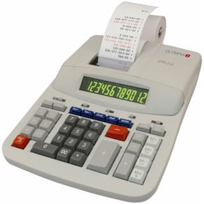 Tischrechner Olympia CPD 512, grau, 12-stellig, Netzbetrieb