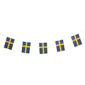 Vimpel flagga papper 14x20cm 2,5m