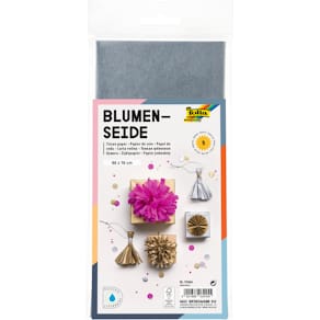 Blumenseide Folia, 50 x 70 cm, silber