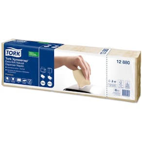 Dispenserservietter Tork N4 Premium natur, 2-lags, 8000 stk