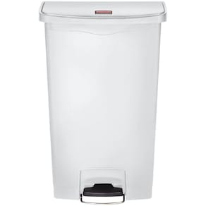 Avfallskärl pedal RUBBERMAID Slim Jim® vit 68L