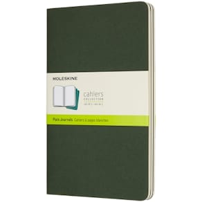 Cahier Journal Olinjerad Large Grön 3-Pack