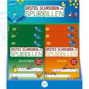 Übungsblock ARENA Box 2, Erstes Schreiben mit Spurrillen FJ25