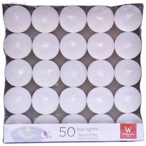 Teelicht Noname, weiß, 50 Stück