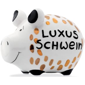 Spardose KCG Schwein, klein, Gold-Edition