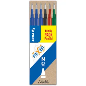Refill PILOT Frixion 0,7mm 4 färger 6/fp
