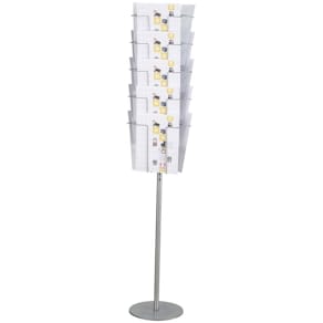 Infostander Twinco sølv 330x810 mm, Ø 360 mm, palle 18 stk