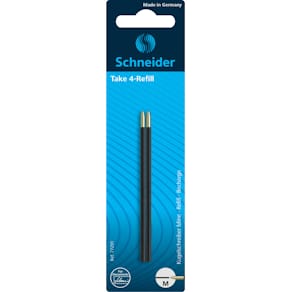 Kugelschreibermine Schneider Take 4, M, schwarz, 2 Stück