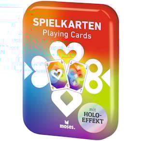 Spielkarten MOSES. Rainbow, 56 Karten, inkl. Dose