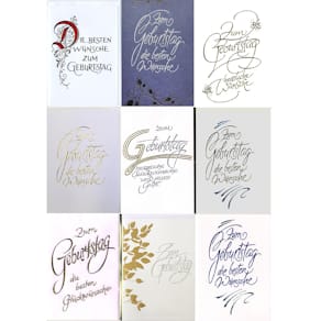 Geburtstagskarte Apollo, 10er Set, sortiert mit Umschlag