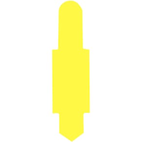 Stecksignal Elba, PVC, gelb