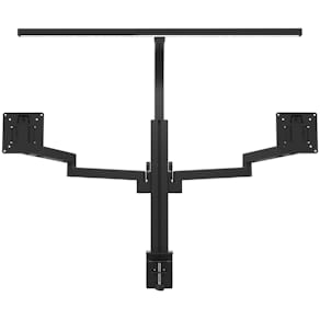 Monitorarm Unilux Axio Strata med lampe, 361 × 916 mm, sort