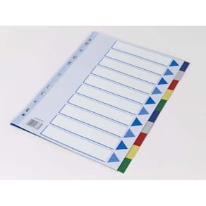 Faneblade Q-Line A4, assorterede farver, 20 sæt