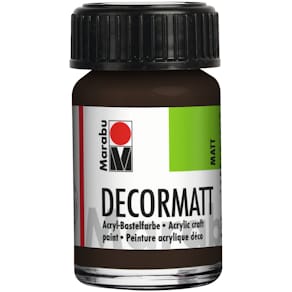 Acrylfarbe Marabu Decormatt, dunkelbraun, 15 ml