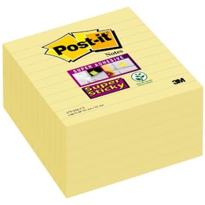 Post-it Supersticky Linjerad Gul, 101x101mm, 6/FP