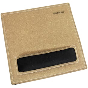 Mausmatte DONAU Eco Friendly, Recyclingleder/Filz, braun, 22x22cm