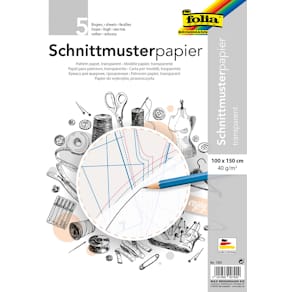 Patroonpapier Folia, 40 g/m², wit, 5 vellen, 1 x 1,5 m