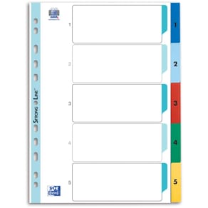 Ordnerregister Elba, 5-teilig, weiß